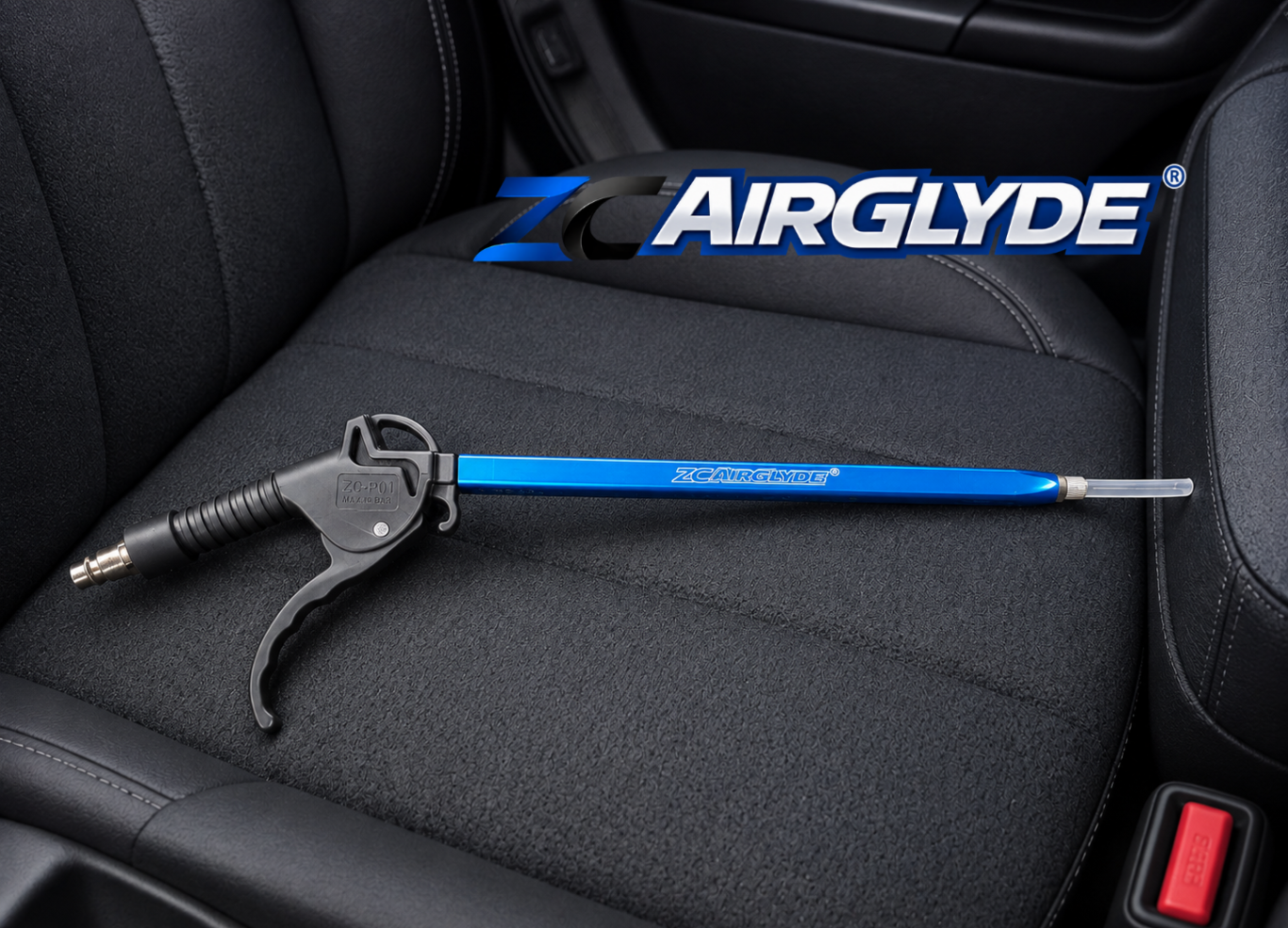 ZC AIRGLYDE Druckluft-Reinigungspistole mit Aluminium-Lanze und FLEX-Strömungselement